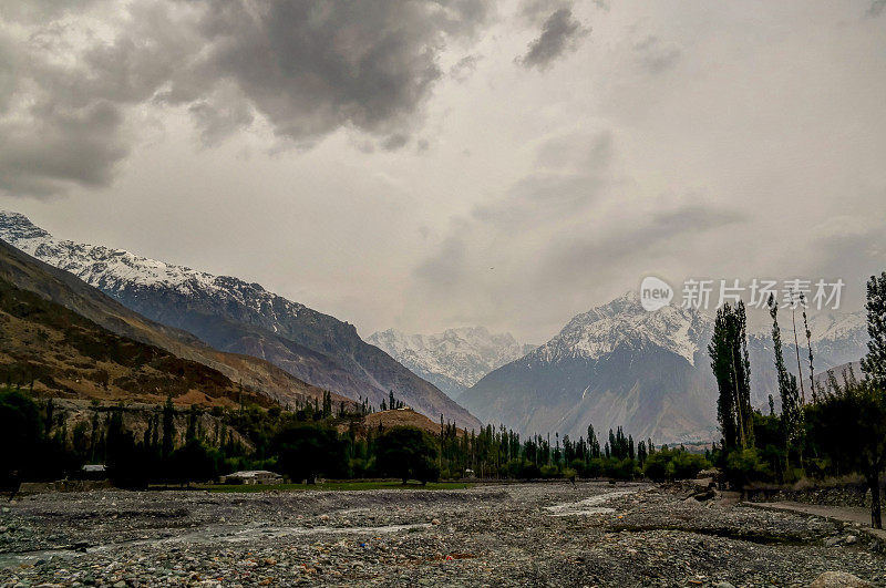 巴基斯坦Shandur pass附近的Gilgit河
